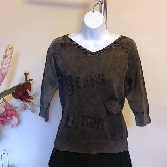 NWT Women’s Gray Lightweight 3/4 Sleeve Knit Cardigan Fall Winter Sweater 6 8 - Picture 3 of 8